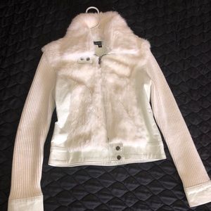 Bebe Leather Jacket / Sweater